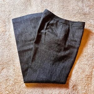 Women's Vintage Black Slacks Dress Pants Fully Lined High Waist Chic Office Wear